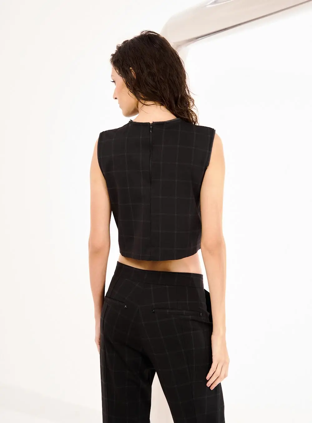 Blusa Feminina Xadrez Com Aplicação Estampados 3