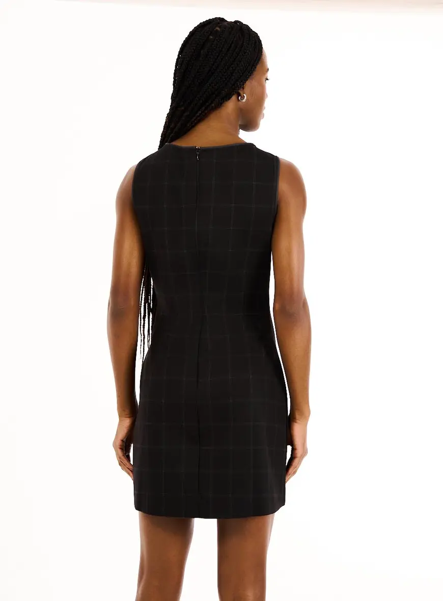 Vestido Mini Xadrez Com Aplicação Estampados 3