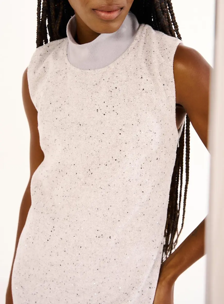 Vestido Gola Alta Cinza 2