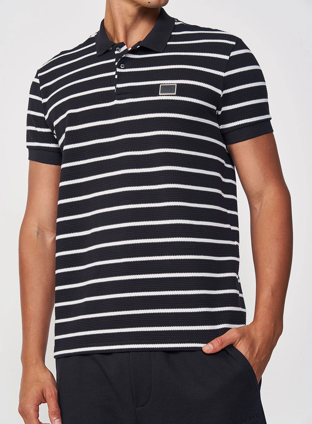 Camisa Masculina Polo Com Listras Estampados