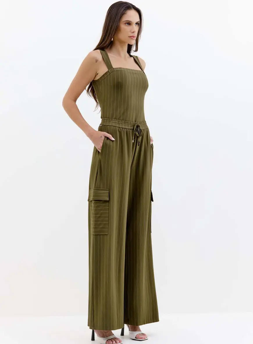 Blusa Feminina Listrada Com Alças Largas Estampados 2
