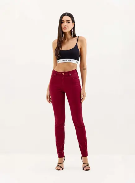 Calça Feminina Sarja Skinny - Michele