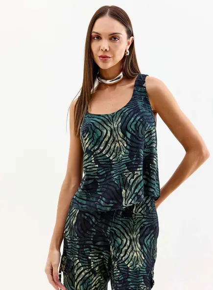 Blusa Feminina Estampada Decote Redondo