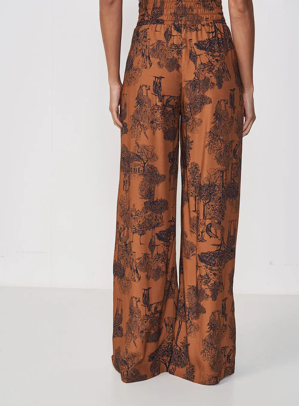 Calça Feminina Pantalona Estampada - Joana Estampados