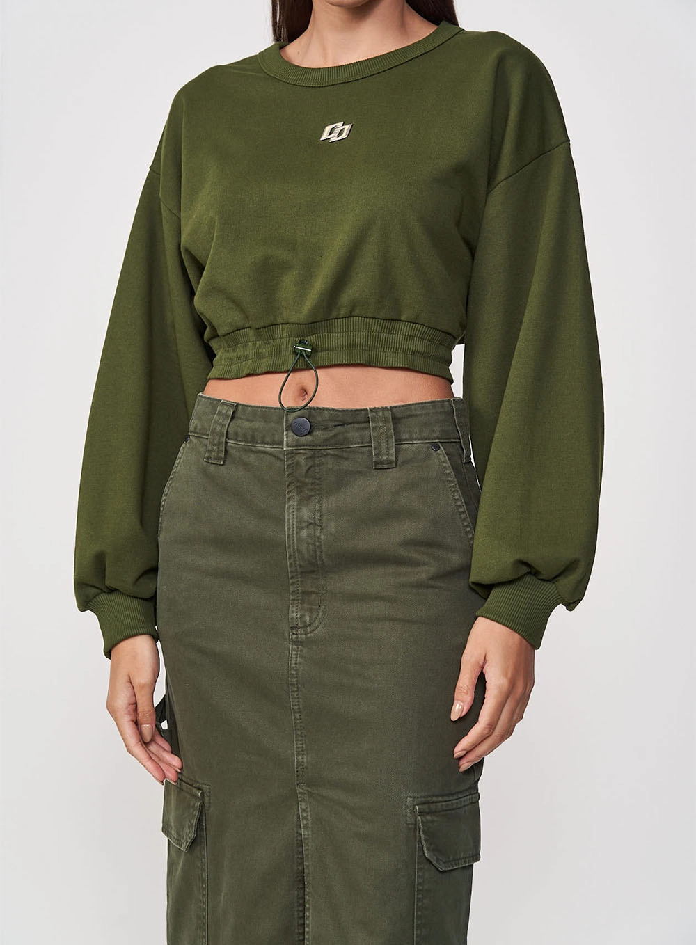 Blusão Feminino Comfort Com Cós Regulável Verde