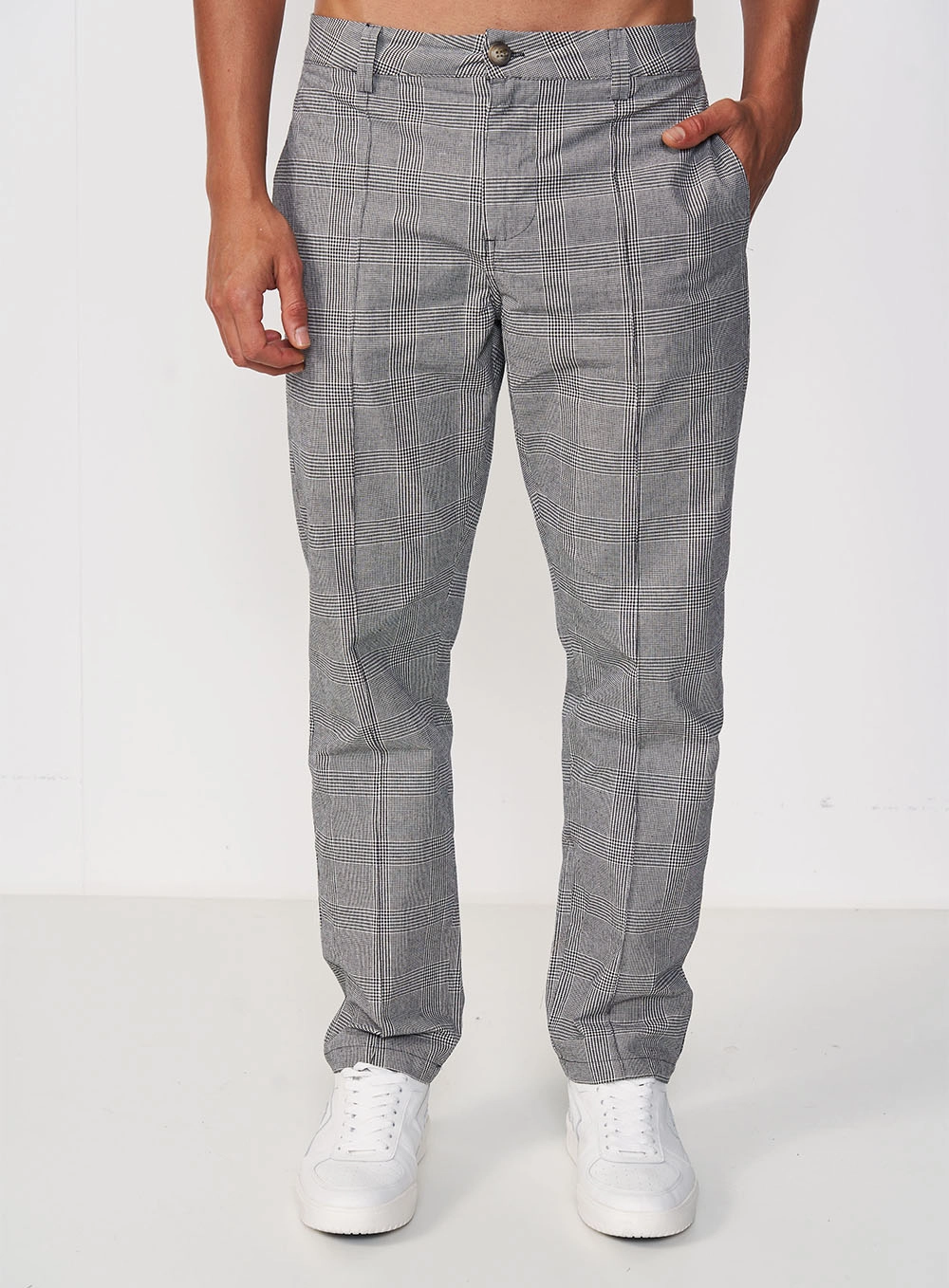 Calça Masculina Xadrez Reta - New Chino Estampados