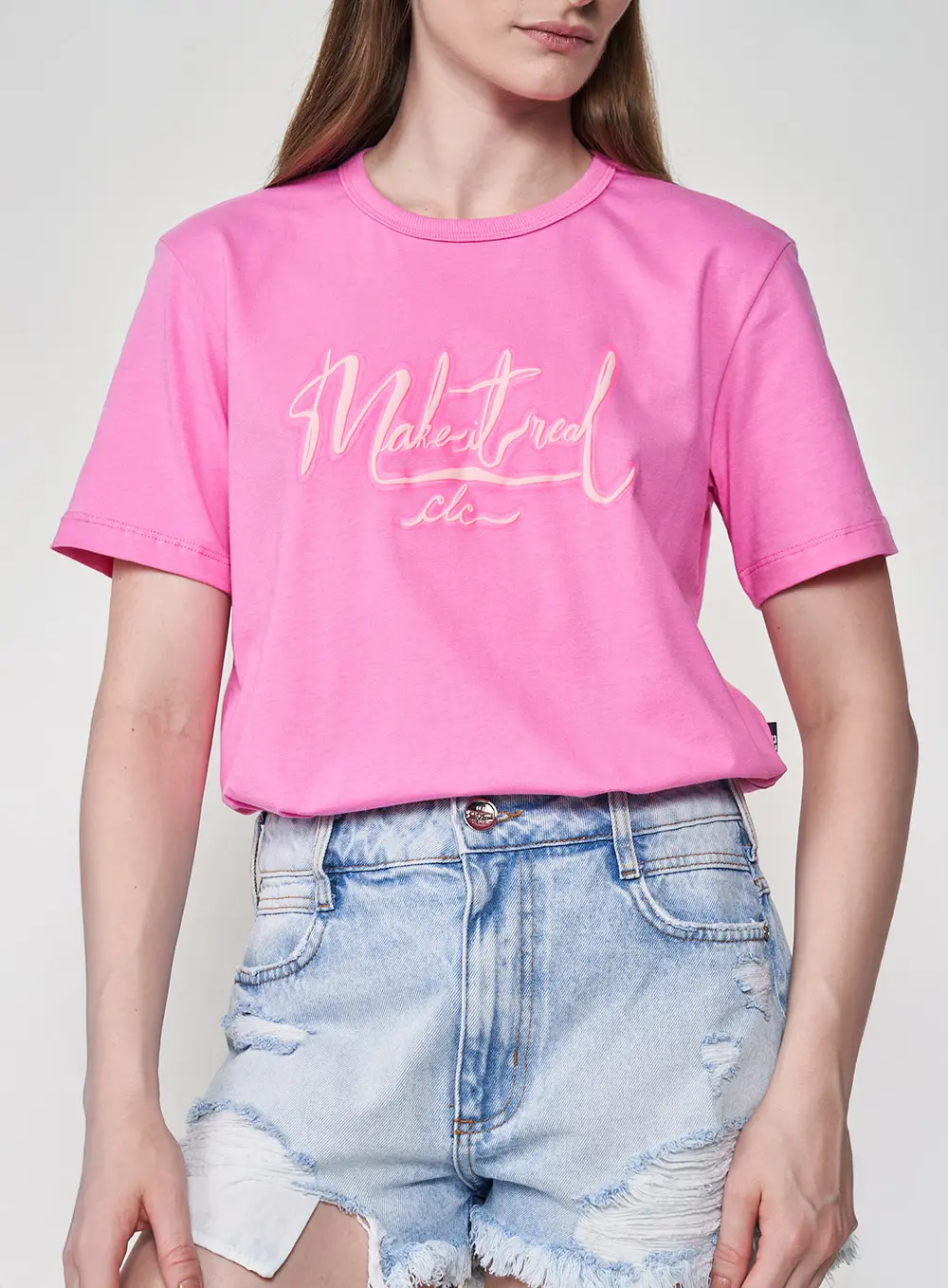 Camiseta Make It Real Rosa 1
