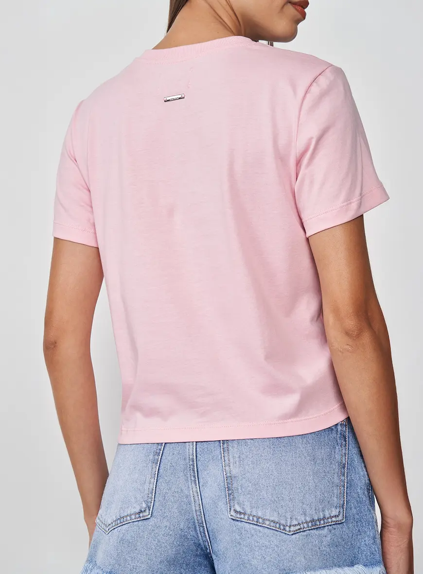 Camiseta Estampada Com Argola Rosa 2