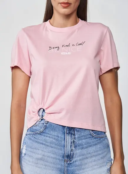 Camiseta Estampada Com Argola