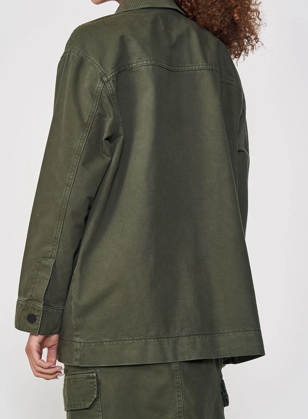 Jaqueta Feminina Sarja Utilitária Verde