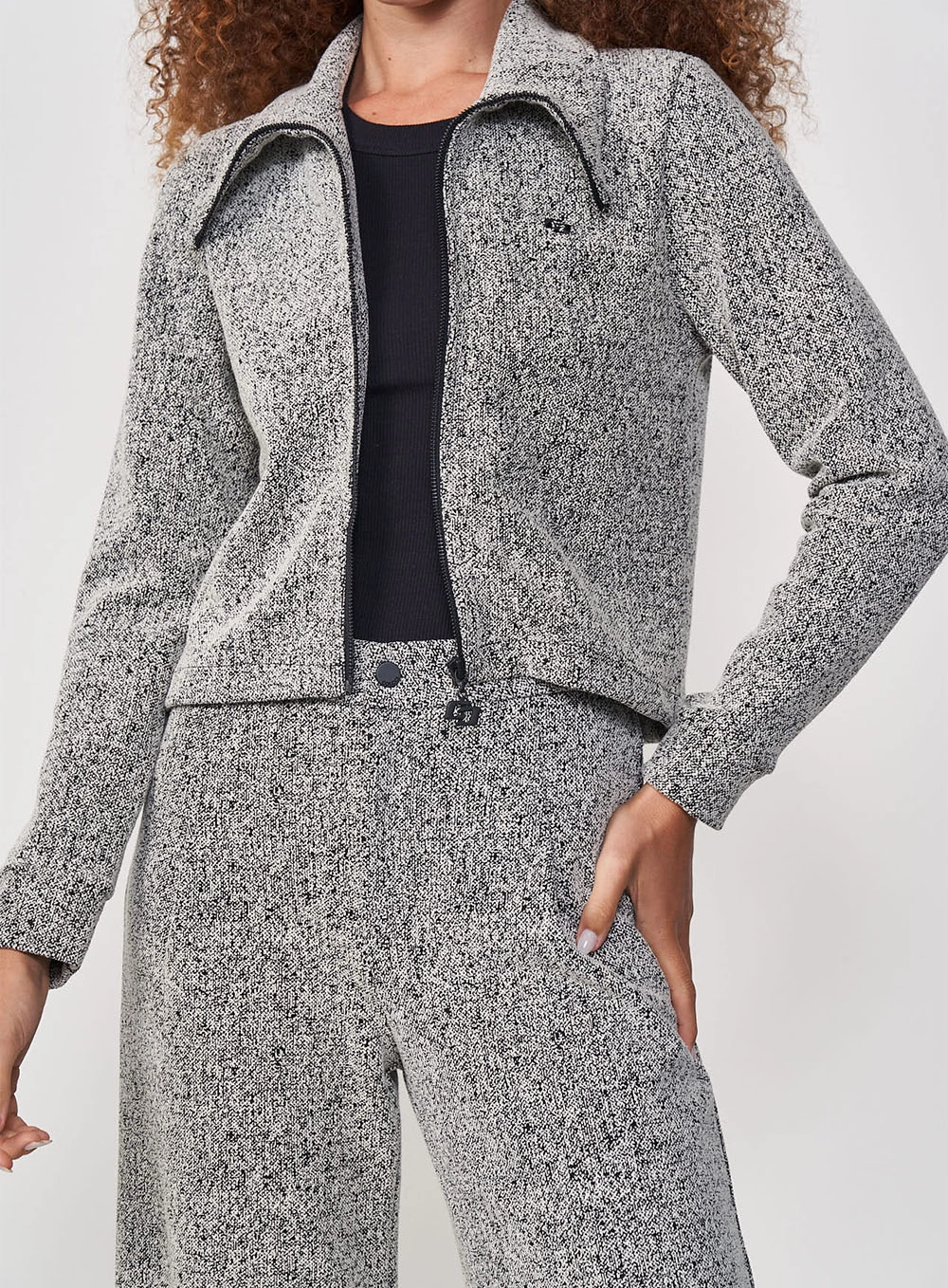 Jaqueta Feminina Estampada Com Textura Estampados