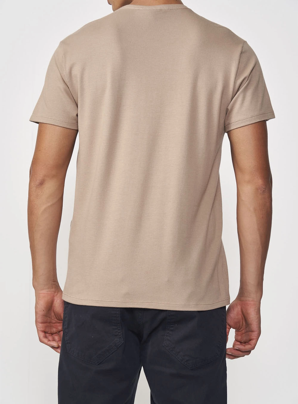 Camiseta Masculina Manga Curta Bege