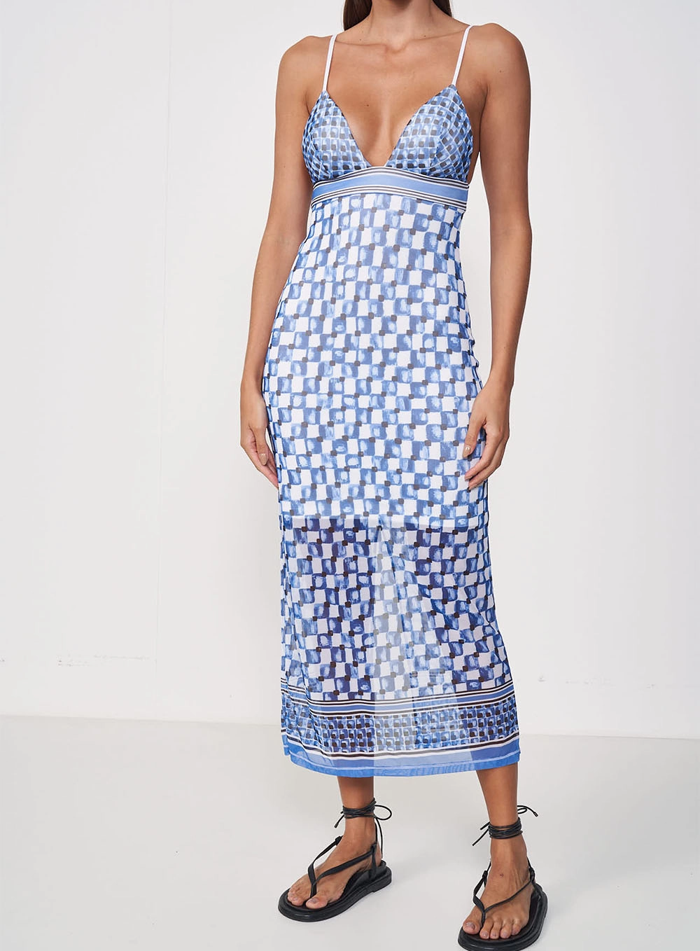 Vestido Em Tule Estampado Estampados