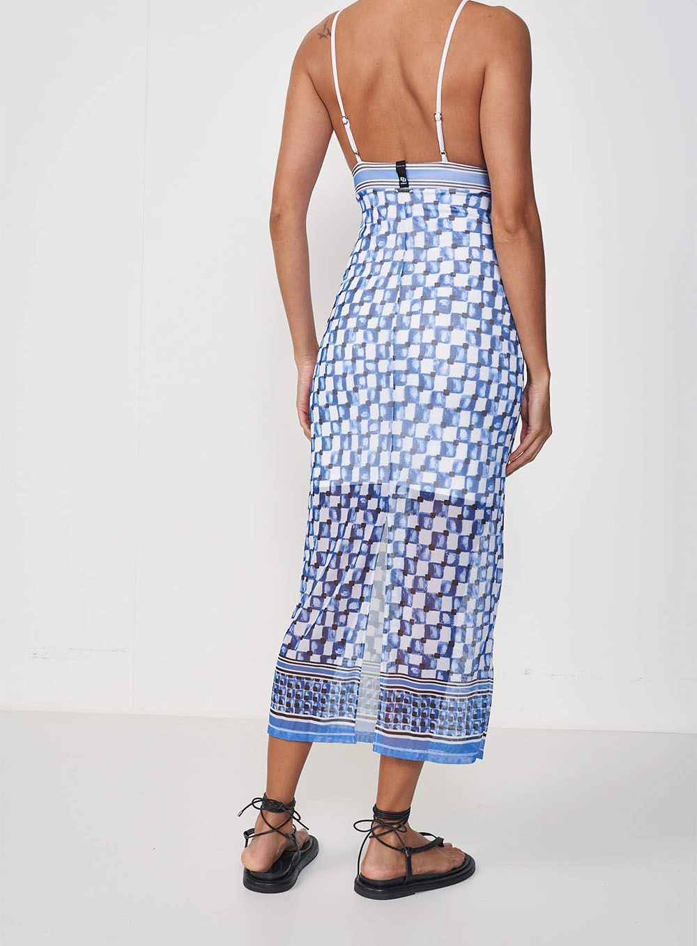Vestido Em Tule Estampado Estampados