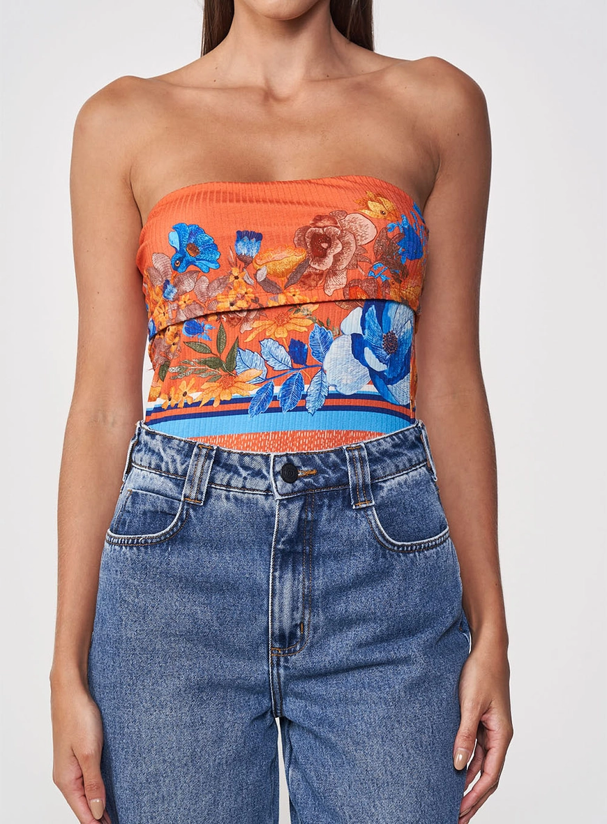 Blusa Estampada Justa Com Estampa