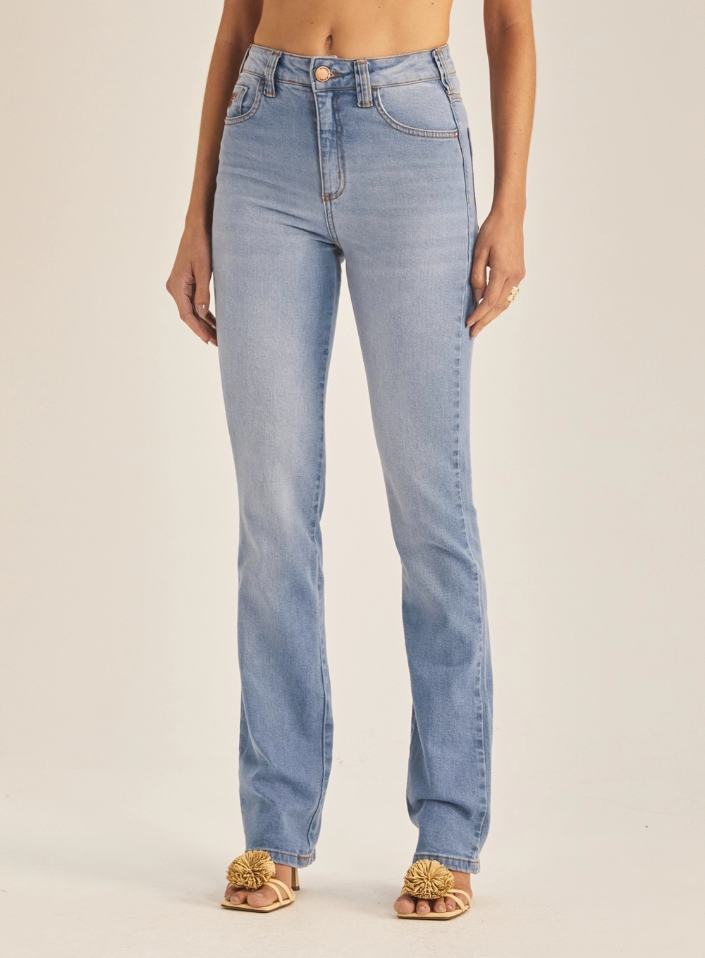 Calça Jeans Feminina Flare Cintura Alta Índigo 2