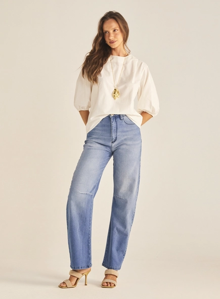 Calça Jeans Feminina Reta