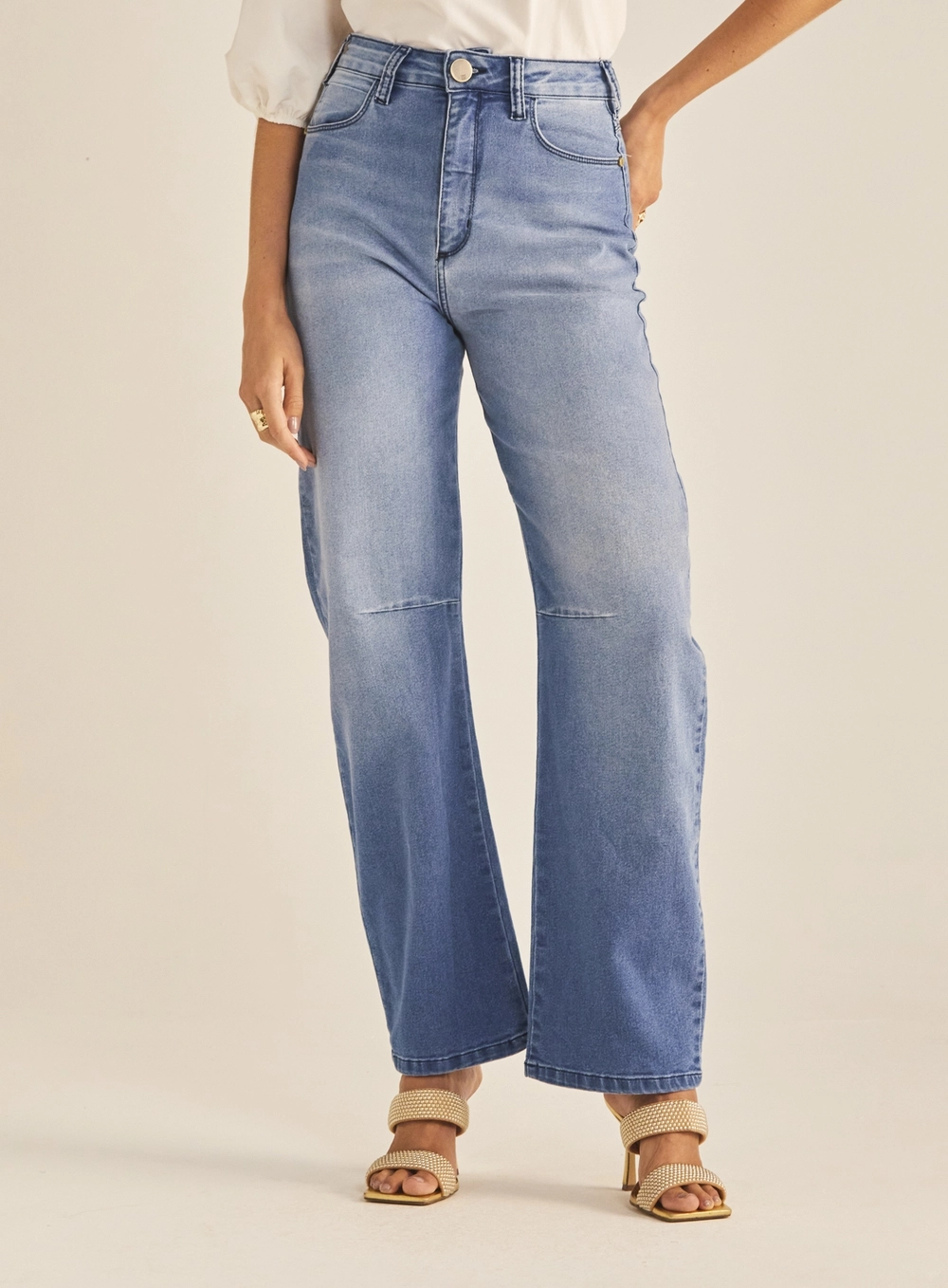 Calça Jeans Feminina Reta Índigo 2