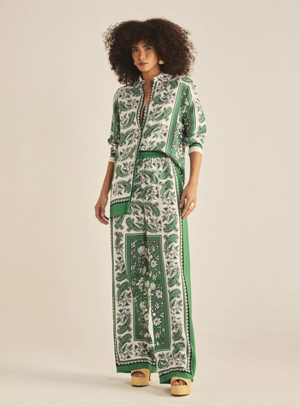 Calça Feminina Pantalona Estampada