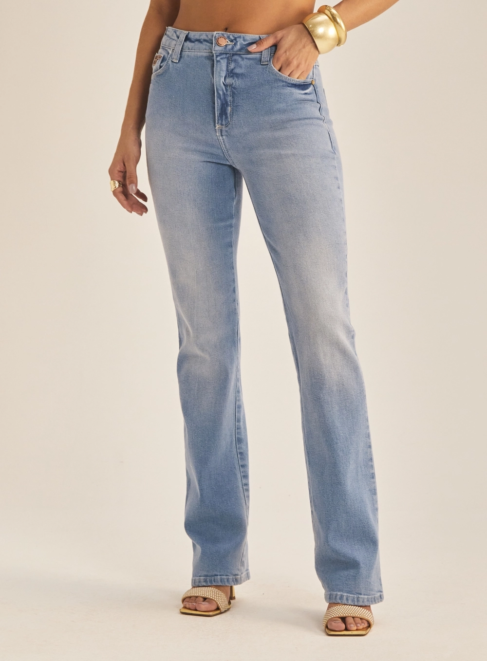 Calça Jeans Feminina Flare Essencial Índigo 2