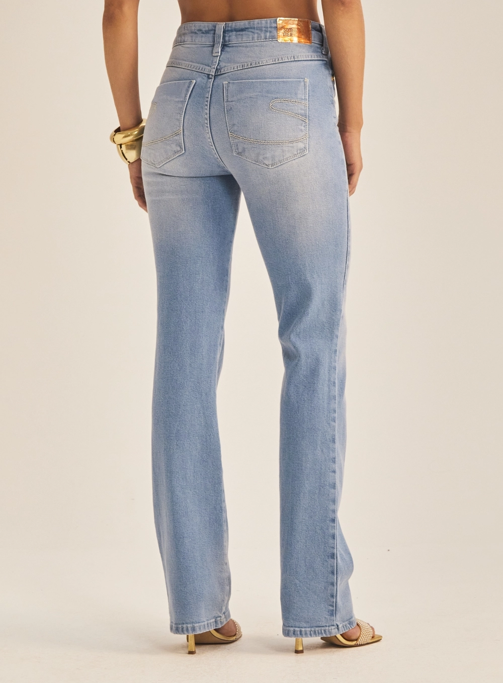 Calça Jeans Feminina Flare Essencial Índigo 4