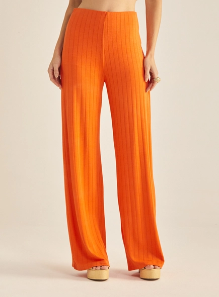 Calça Feminina Pantalona Canelada