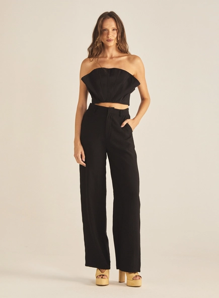 Calça Feminina Pantalona Alfaiataria
