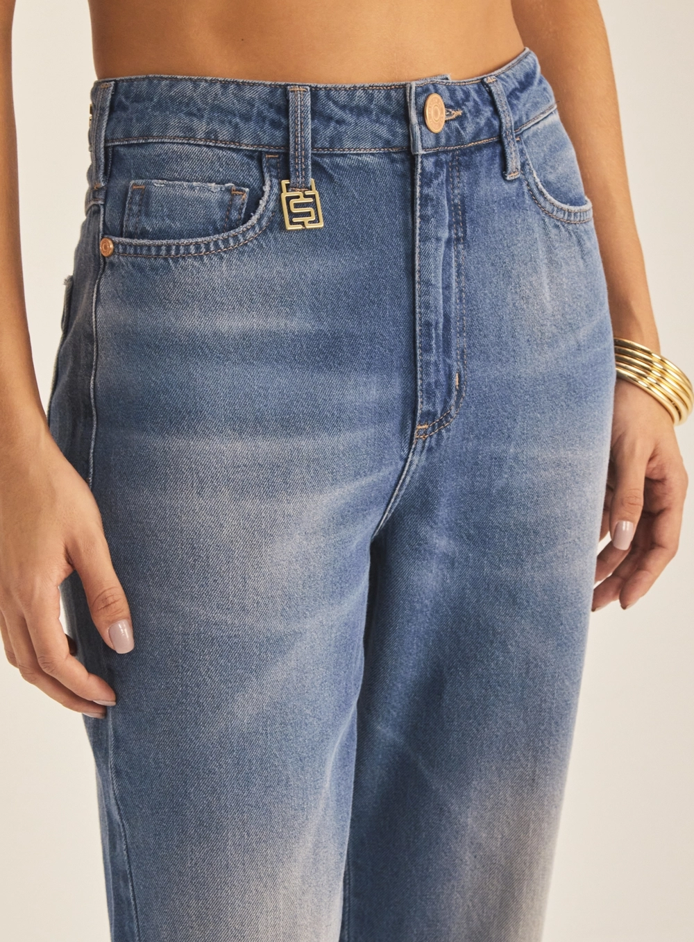 Calça Jeans Feminina Reta Clássica Índigo 3