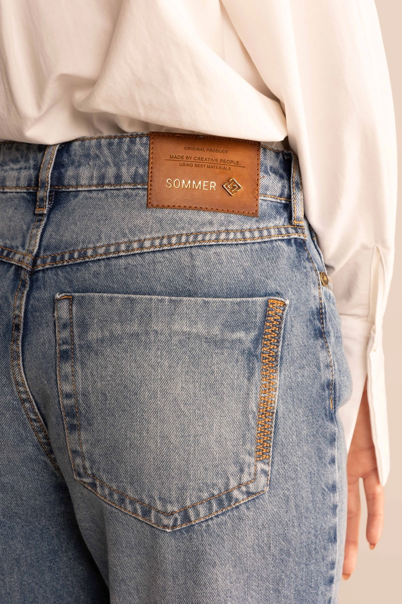 Calça Jeans Feminina Reta Slim Índigo 3