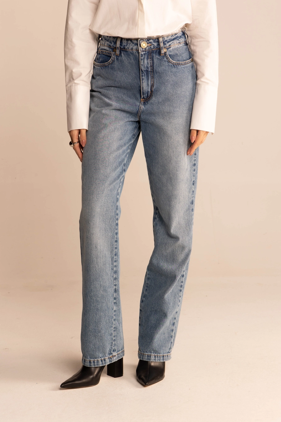 Calça Jeans Feminina Reta Slim Índigo 2