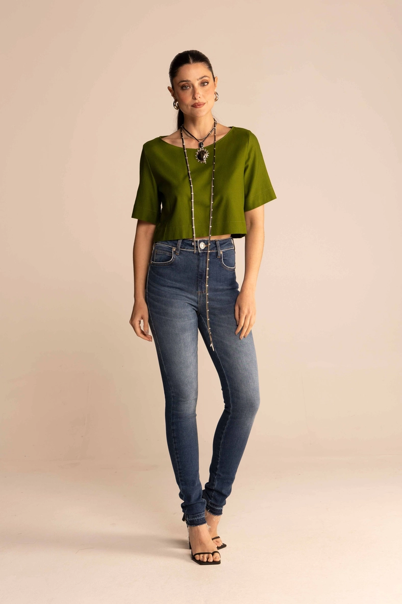 Calça Jeans Feminina Skinny Índigo 1