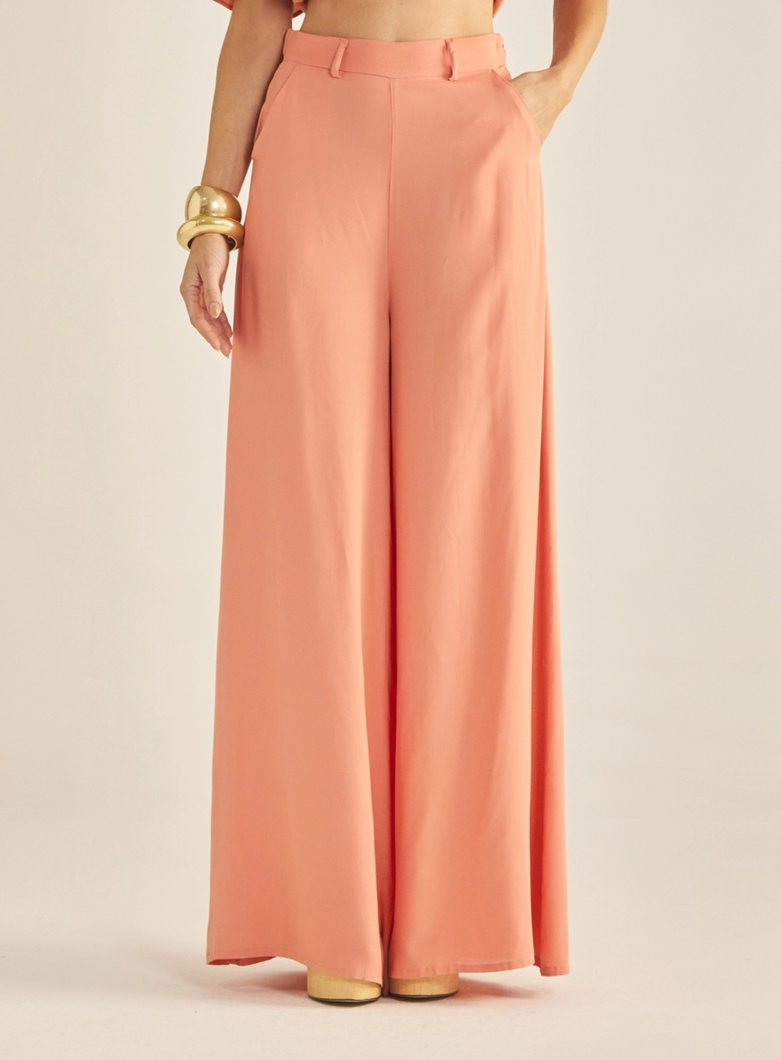 Calça Feminina Pantalona Laranja 2