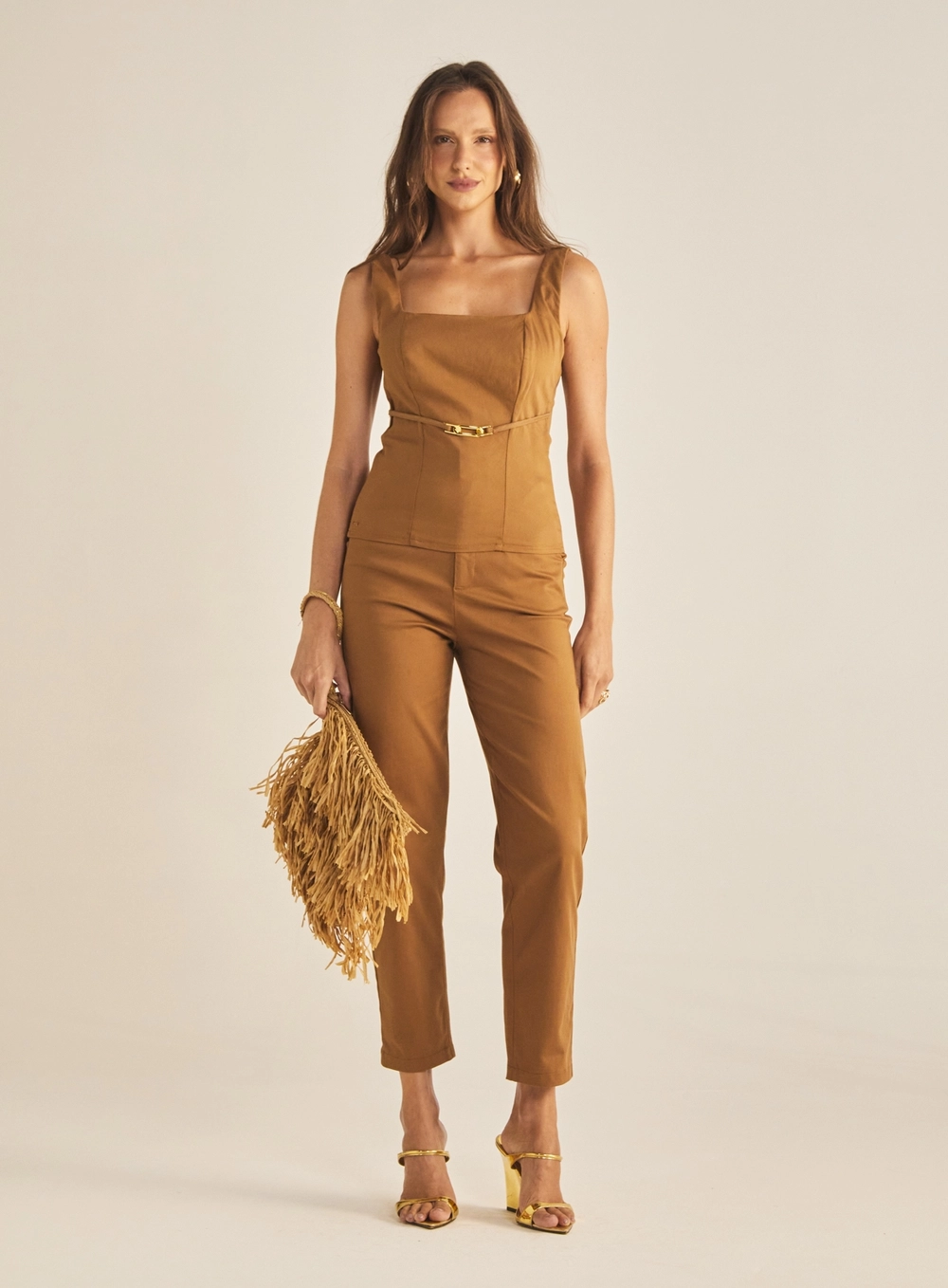 Calça Feminina New Flare Marrom Evermore 1
