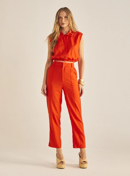 Calça Feminina Alfaiataria Linho