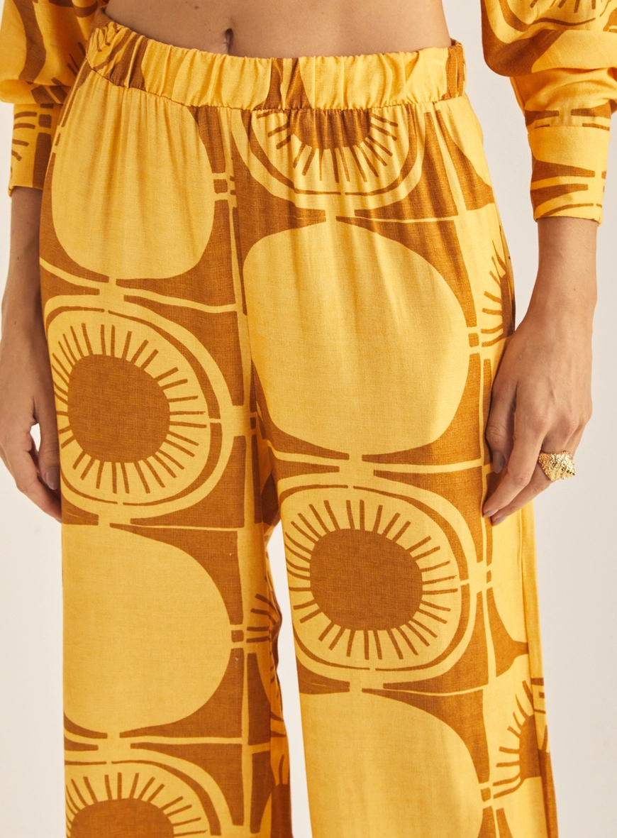 Calça Feminina Reta Estampada Estampados 3