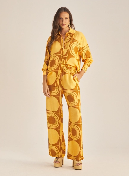 Calça Feminina Reta Estampada