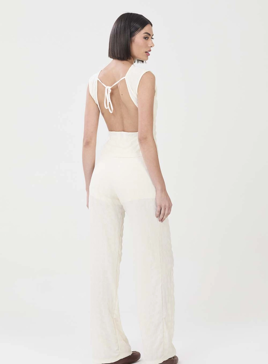 Calça Comfort Wide Leg Off Shell 4