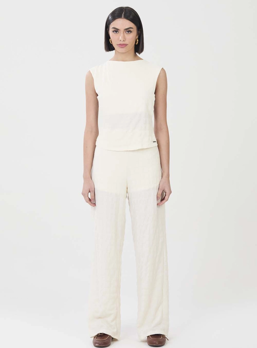 Calça Comfort Wide Leg Off Shell 1