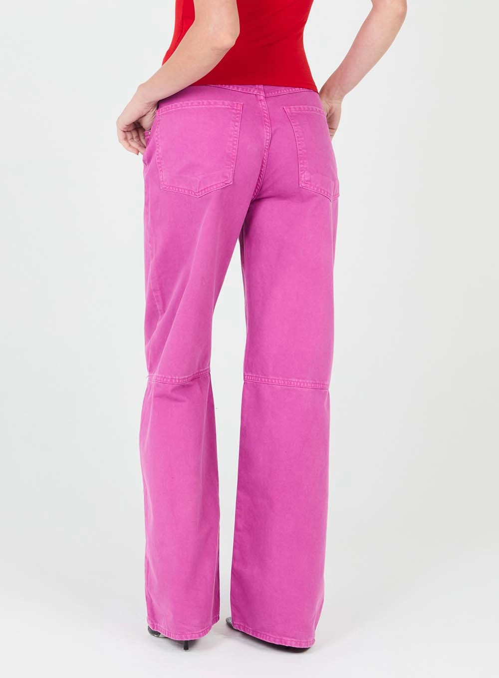 Calça Sarja Baggy Rosa 3