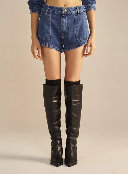 Short Jeans Feminino Tom Boy Curto