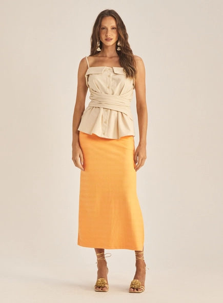 Saia Comfort Cós Com Elástico E Fenda