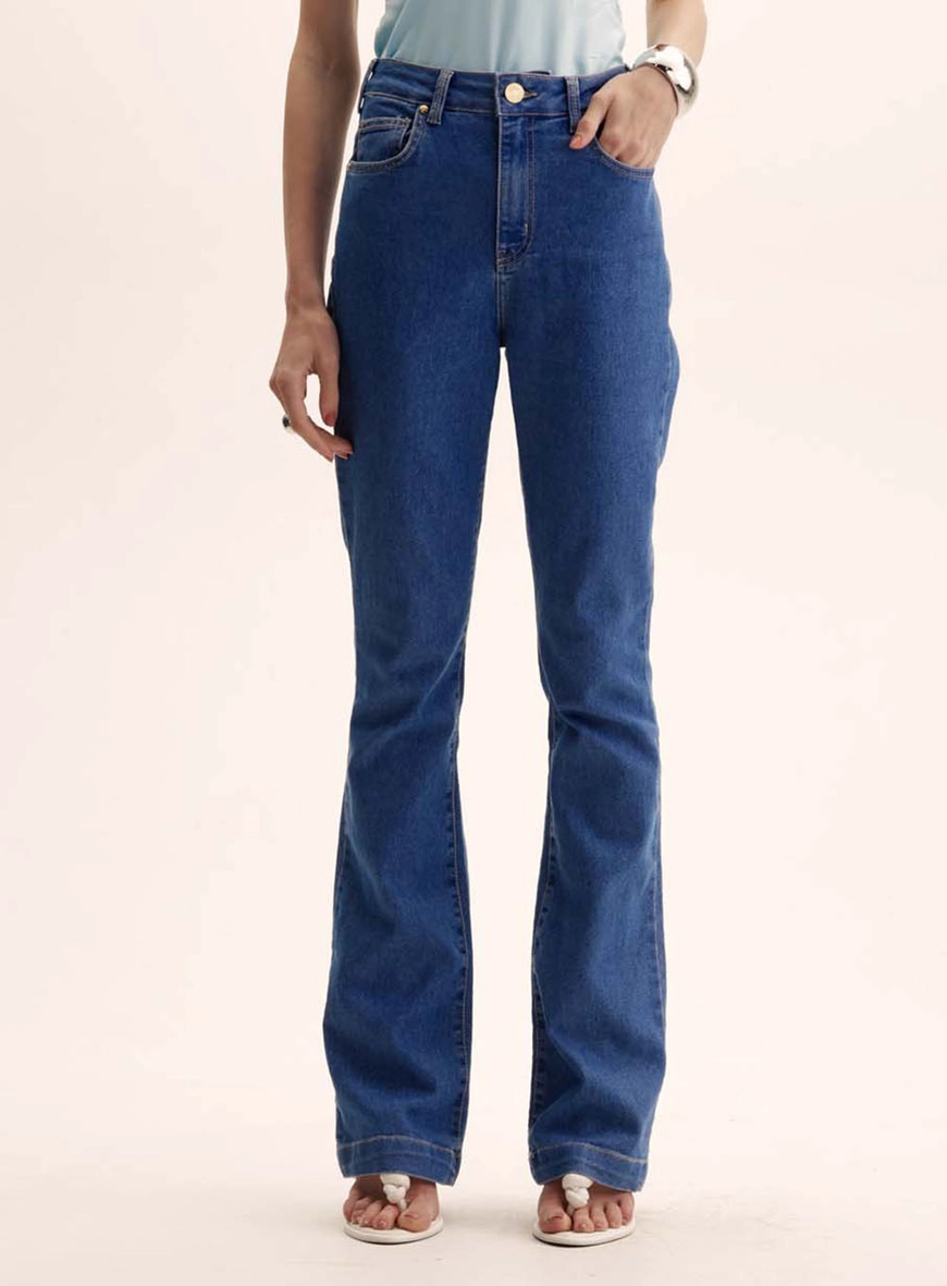 Calça Jeans Feminina Flare - Camila Índigo 1
