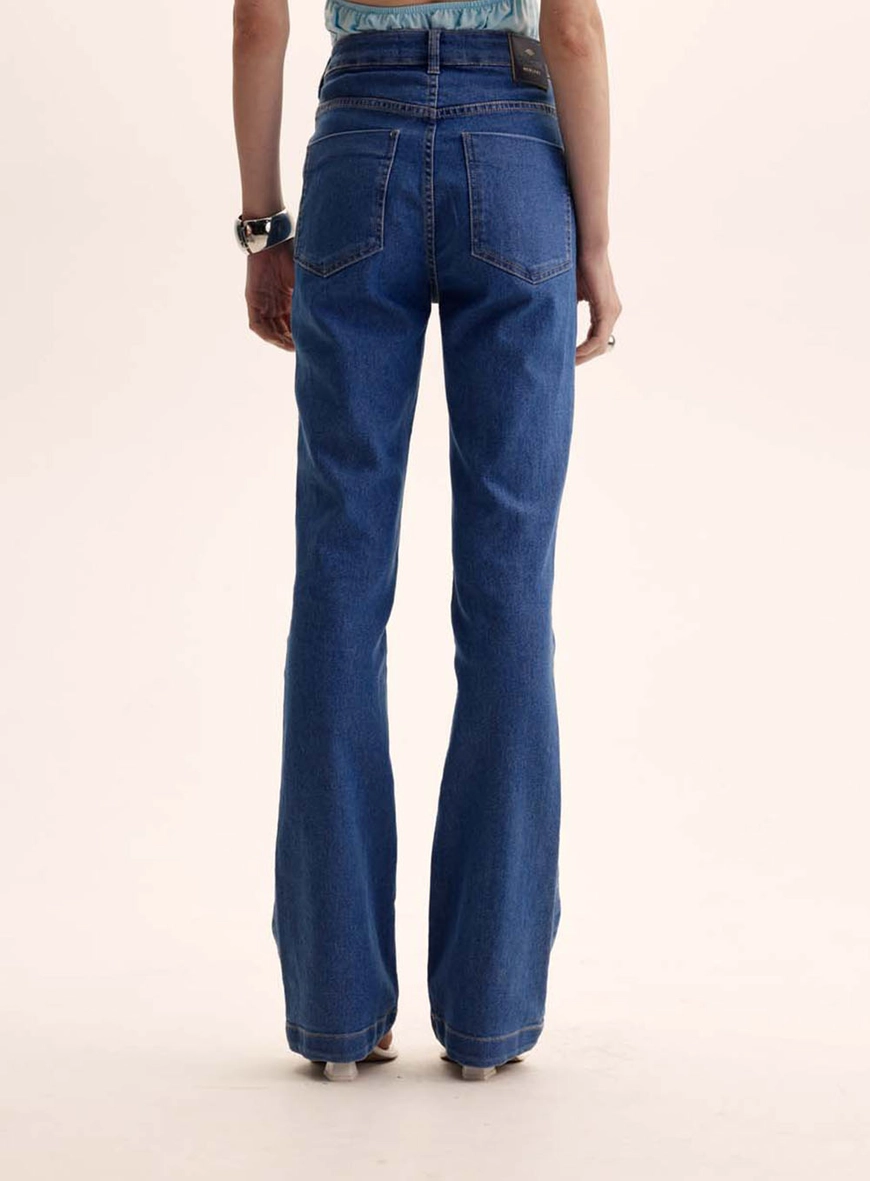 Calça Jeans Feminina Flare - Camila Índigo 3