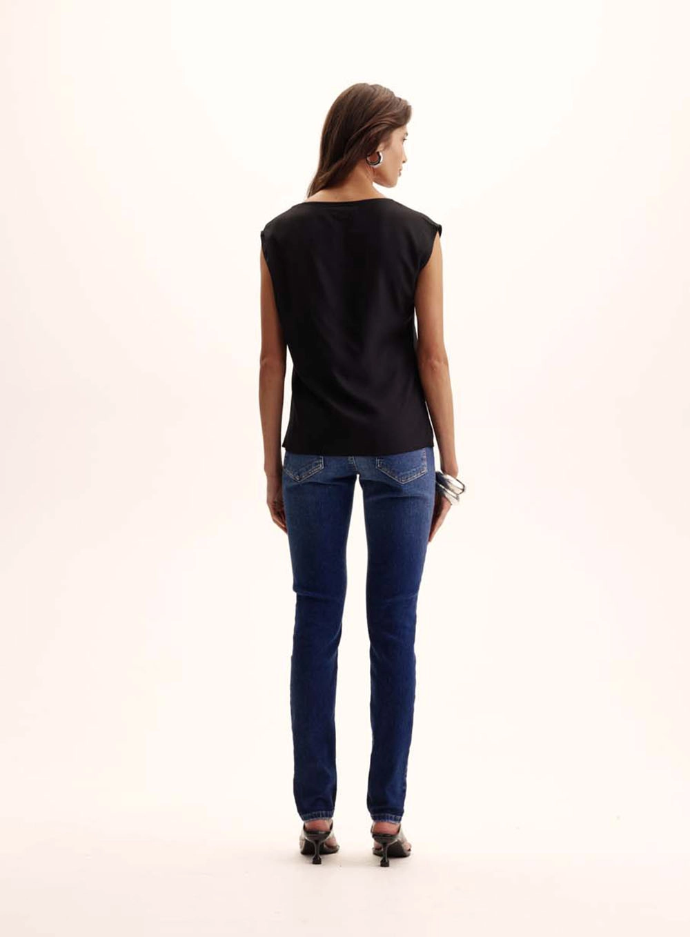 Calça Jeans Feminina Cós Alto - Michele Índigo 5