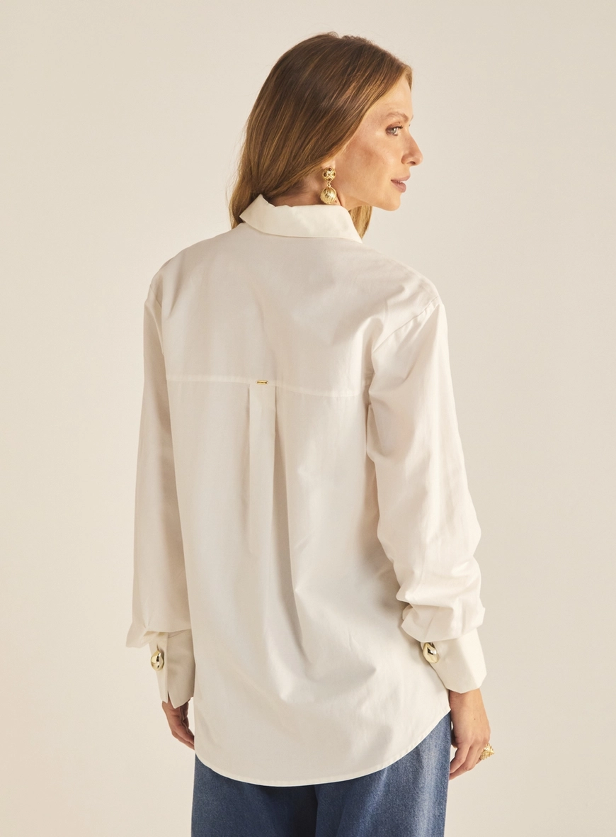Camisa Feminina Over Alongada Off Shell 4