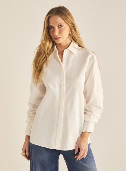 Camisa Feminina Over Alongada