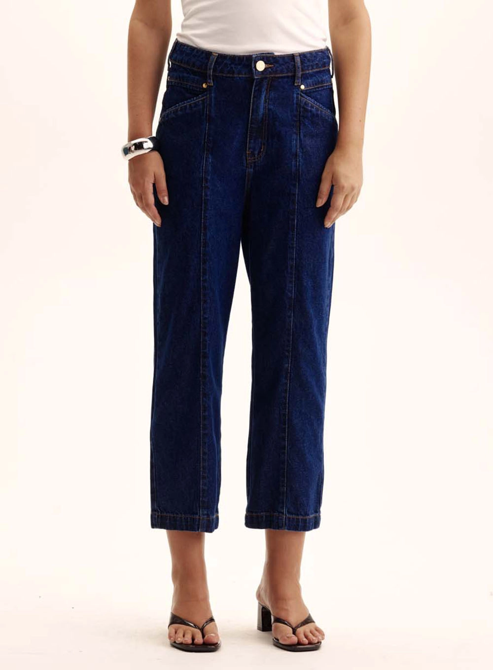 Calça Jeans Feminina Pantacourt - Carol Índigo 2