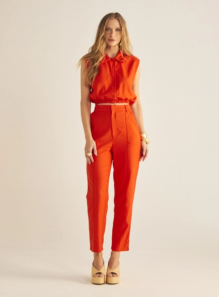 Camisa Feminina Comfort Linho Sem Mangas
