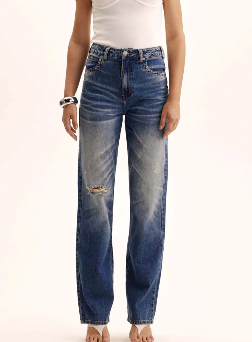 Calça Jeans Feminina Com Rasgo - Laura Índigo 2