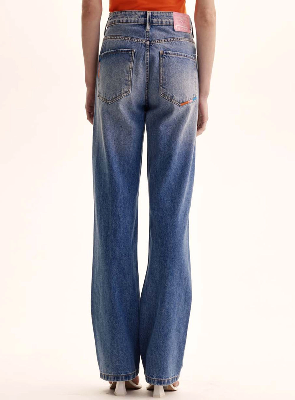 Calça Jeans Feminina Wide Leg - Laura Índigo 4